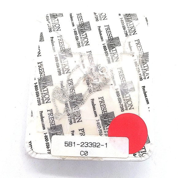 Vermeil Sterling silver .925 Heart with CZ Charm Necklace - Picture 4 of 5